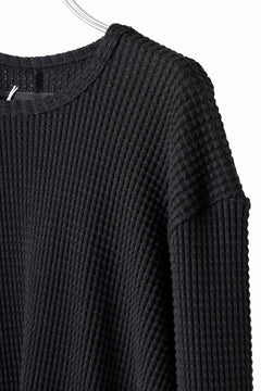 画像をギャラリービューアに読み込む, A.F ARTEFACT exclusive REGULAR FIT TOP / HEAVY WAFFLE JERSEY (BLACK)