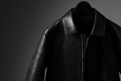 Load image into Gallery viewer, ierib EX-Collared Zip Jacket / Horse Nubuck Leather (BLACK)