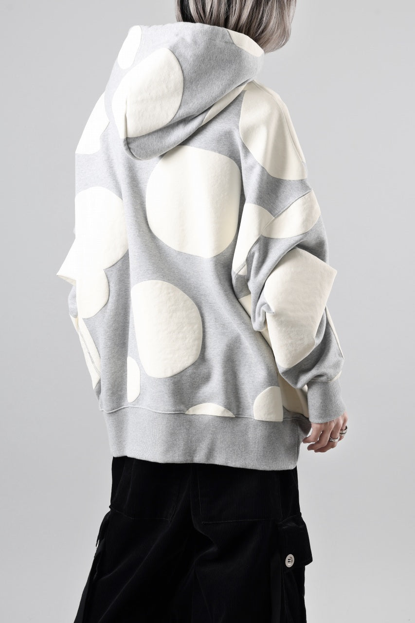 A.F ARTEFACT POLKA PATTERN SWEAT HOODIE (HEATHER GREY)