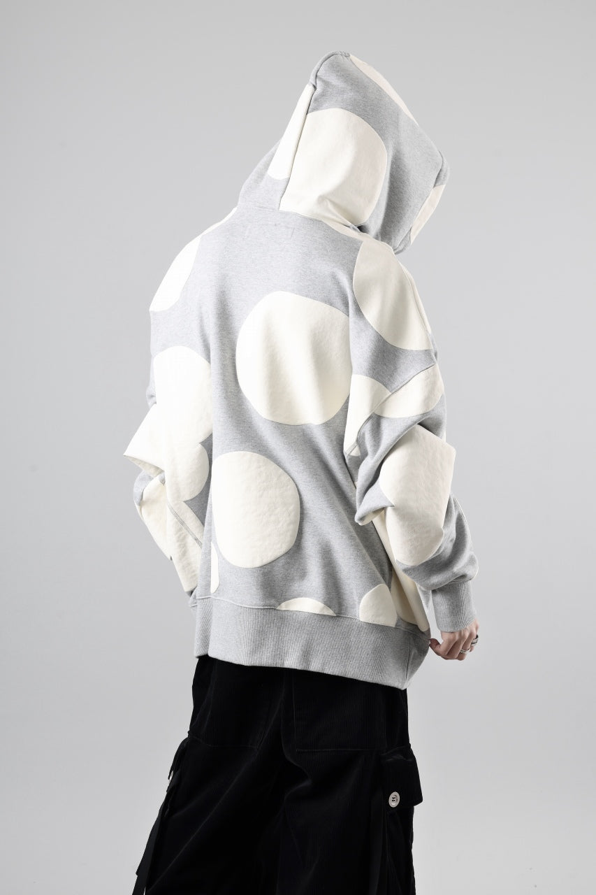 A.F ARTEFACT POLKA PATTERN SWEAT HOODIE (HEATHER GREY)