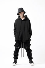 画像をギャラリービューアに読み込む, A.F ARTEFACT FLAP-DETAIL SWEAT HOODIE (BLACK)