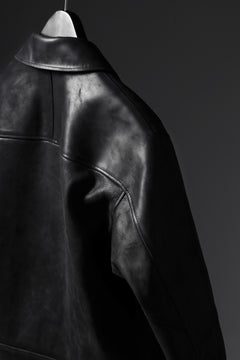 Load image into Gallery viewer, ierib EX-Collared Zip Jacket / Horse Nubuck Leather (BLACK)