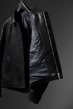 Load image into Gallery viewer, ierib EX-Collared Zip Jacket / Horse Nubuck Leather (BLACK)