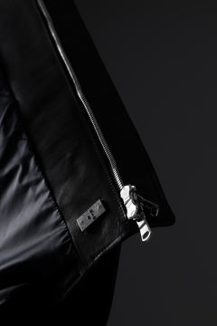 Load image into Gallery viewer, ierib EX-Collared Zip Jacket / Horse Nubuck Leather (BLACK)