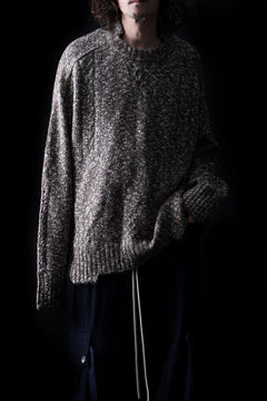 Load image into Gallery viewer, 【SAMPLE SALE】A.F ARTEFACT KNIT SWEATER / MELANGE WOOL (KHAKI)