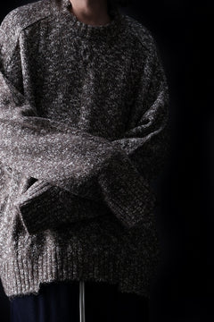 Load image into Gallery viewer, 【SAMPLE SALE】A.F ARTEFACT KNIT SWEATER / MELANGE WOOL (KHAKI)