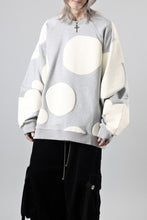 画像をギャラリービューアに読み込む, A.F ARTEFACT POLKA PATTERN SWEAT RAGLAN TOPS (HEATHER GREY)