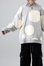 画像をギャラリービューアに読み込む, A.F ARTEFACT POLKA PATTERN SWEAT RAGLAN TOPS (HEATHER GREY)