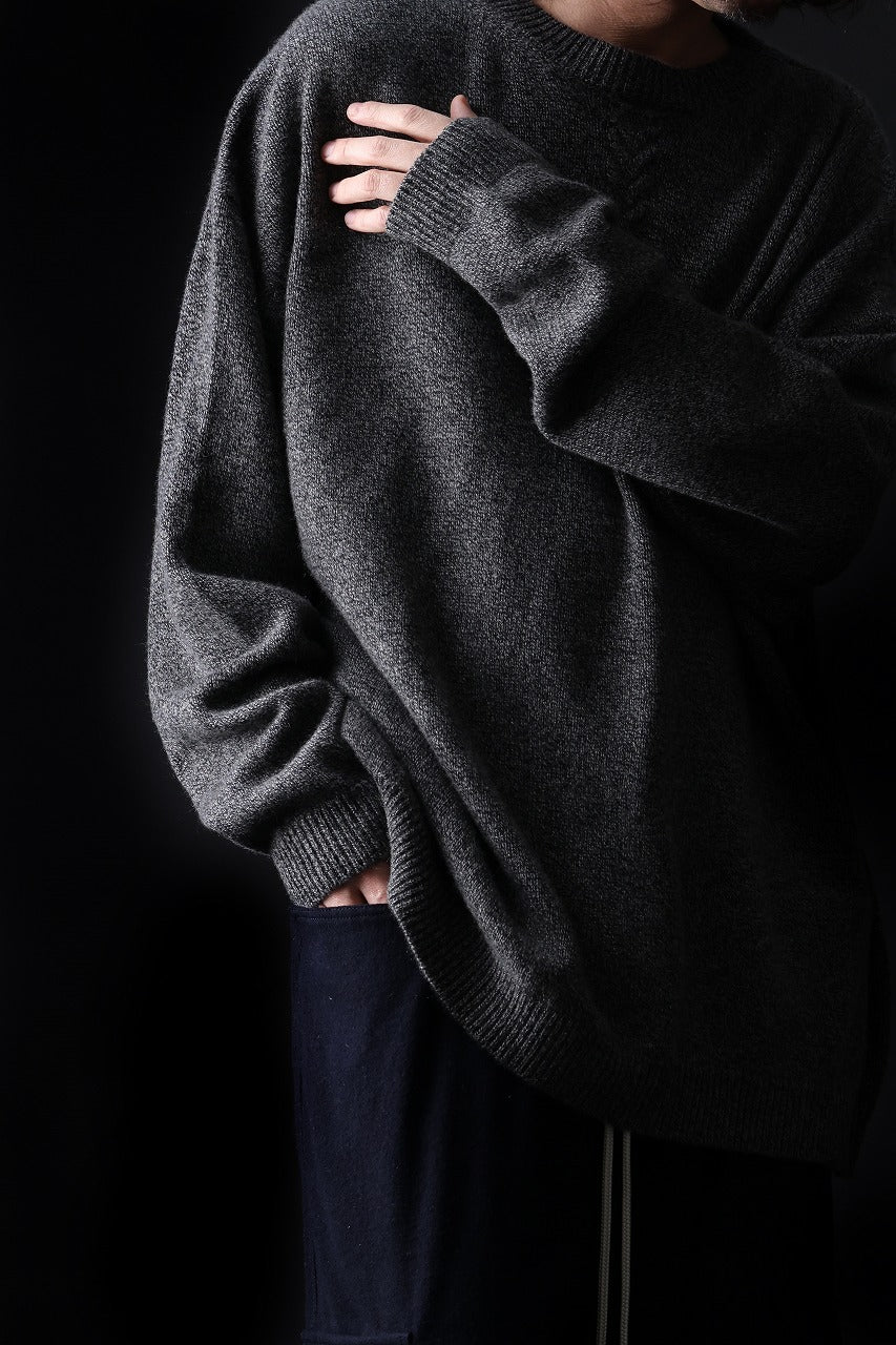 Load image into Gallery viewer, 【SAMPLE SALE】A.F ARTEFACT SIMPLE KNIT SWEATER / SOFT WOOL (GREY)