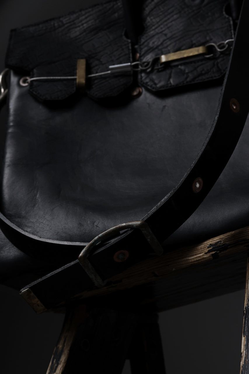 画像をギャラリービューアに読み込む, ierib exclusive 2way Bark Bag 35 / Horse Nubuck + Waxed Horse Butt Leather (BLACK)
