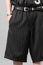 画像をギャラリービューアに読み込む, Y-3 Yohji Yamamoto PINSTRIPE SPORT UNIFORM SHORT TROUSERS (BLACK)