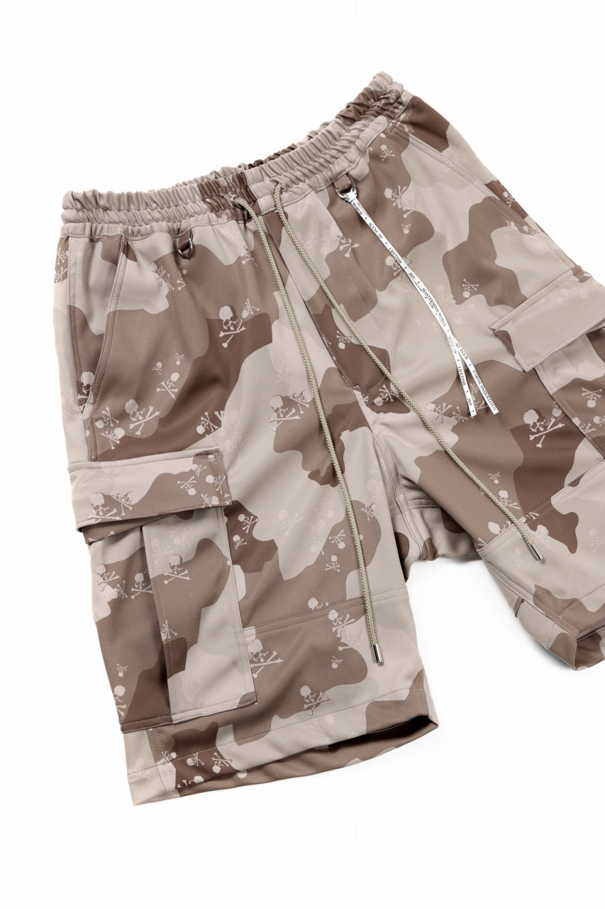 MASTERMIND WORLD JERSEY CAMO CARGO SHORTS (DESERT)