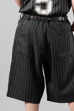 画像をギャラリービューアに読み込む, Y-3 Yohji Yamamoto PINSTRIPE SPORT UNIFORM SHORT TROUSERS (BLACK)