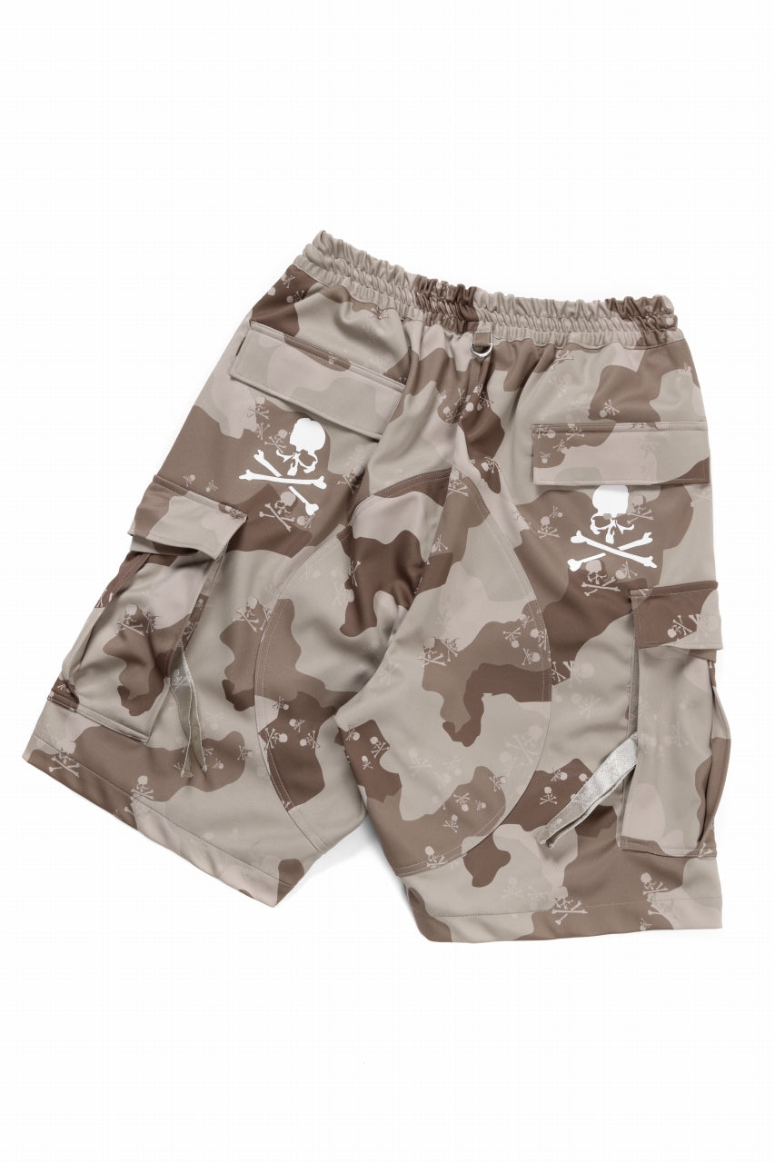 MASTERMIND WORLD JERSEY CAMO CARGO SHORTS (DESERT)