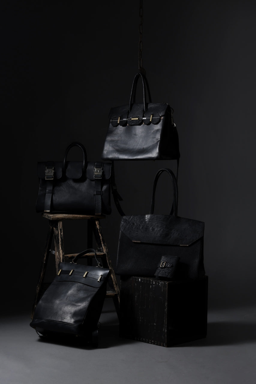 ierib exclusive Ruck Sack / Shell Cordoan + Shiny Horse Leather (BLACK)