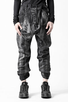 画像をギャラリービューアに読み込む, 11 BY BORIS BIDJAN SABERI LOW CROTCH BAGGY PANTS / OBJECT DYED &amp; USED EFFECT &quot;P4C-F1481&quot; (BLACK)