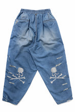 画像をギャラリービューアに読み込む, mastermind JAPAN DISTRESSED WIDE EASY DENIM PANTS (INDIGO)