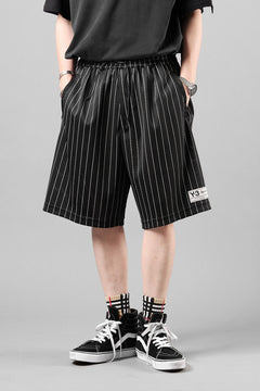 画像をギャラリービューアに読み込む, Y-3 Yohji Yamamoto ELITE 5 MESH PINSTRIPE SHORTS (BLACK)