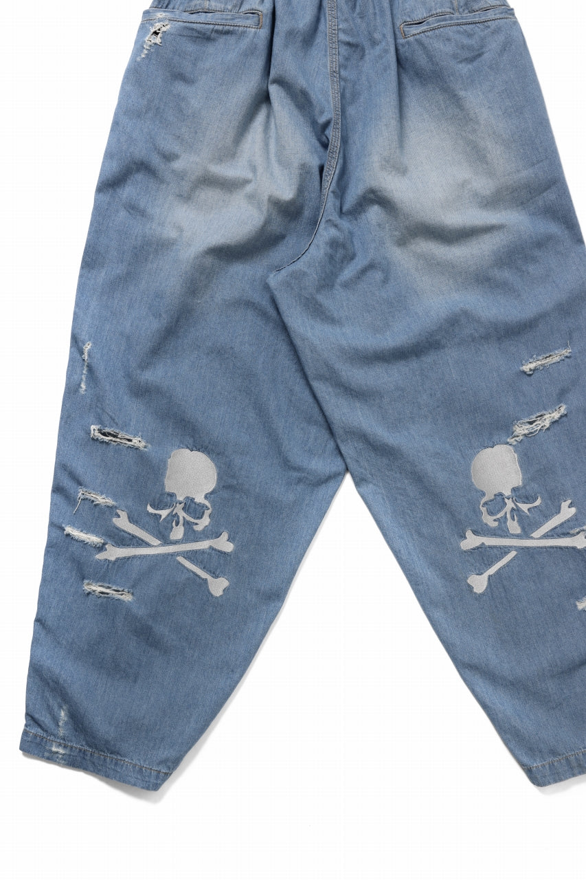 画像をギャラリービューアに読み込む, mastermind JAPAN DISTRESSED WIDE EASY DENIM PANTS (INDIGO)