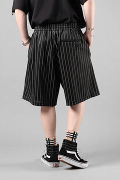 画像をギャラリービューアに読み込む, Y-3 Yohji Yamamoto ELITE 5 MESH PINSTRIPE SHORTS (BLACK)