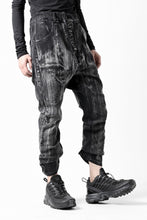 画像をギャラリービューアに読み込む, 11 BY BORIS BIDJAN SABERI LOW CROTCH BAGGY PANTS / OBJECT DYED &amp; USED EFFECT &quot;P4C-F1481&quot; (BLACK)