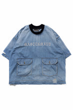 画像をギャラリービューアに読み込む, mastermind JAPAN DISTRESSED SS PULLOVER DENIM SHIRT (INDIGO)