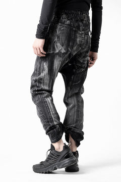 画像をギャラリービューアに読み込む, 11 BY BORIS BIDJAN SABERI LOW CROTCH BAGGY PANTS / OBJECT DYED &amp; USED EFFECT &quot;P4C-F1481&quot; (BLACK)