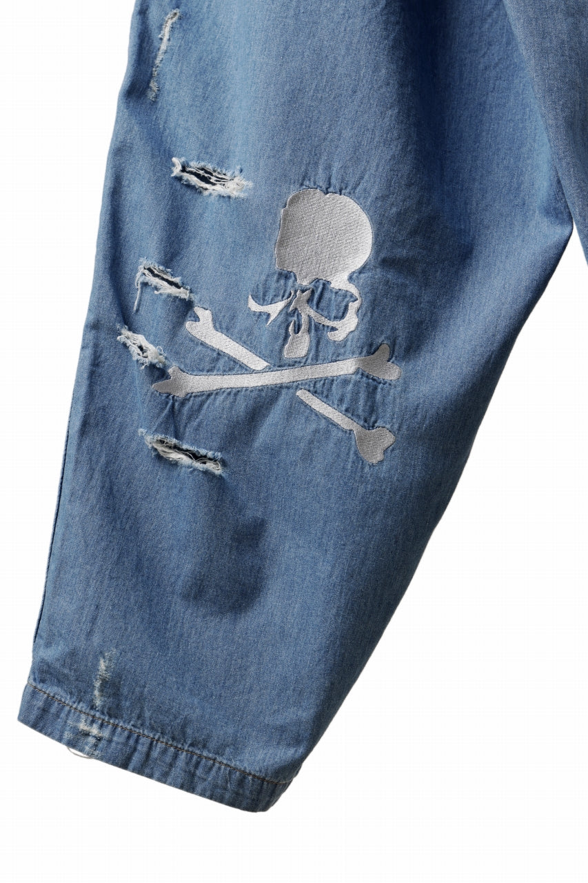 mastermind JAPAN DISTRESSED WIDE EASY DENIM PANTS (INDIGO)