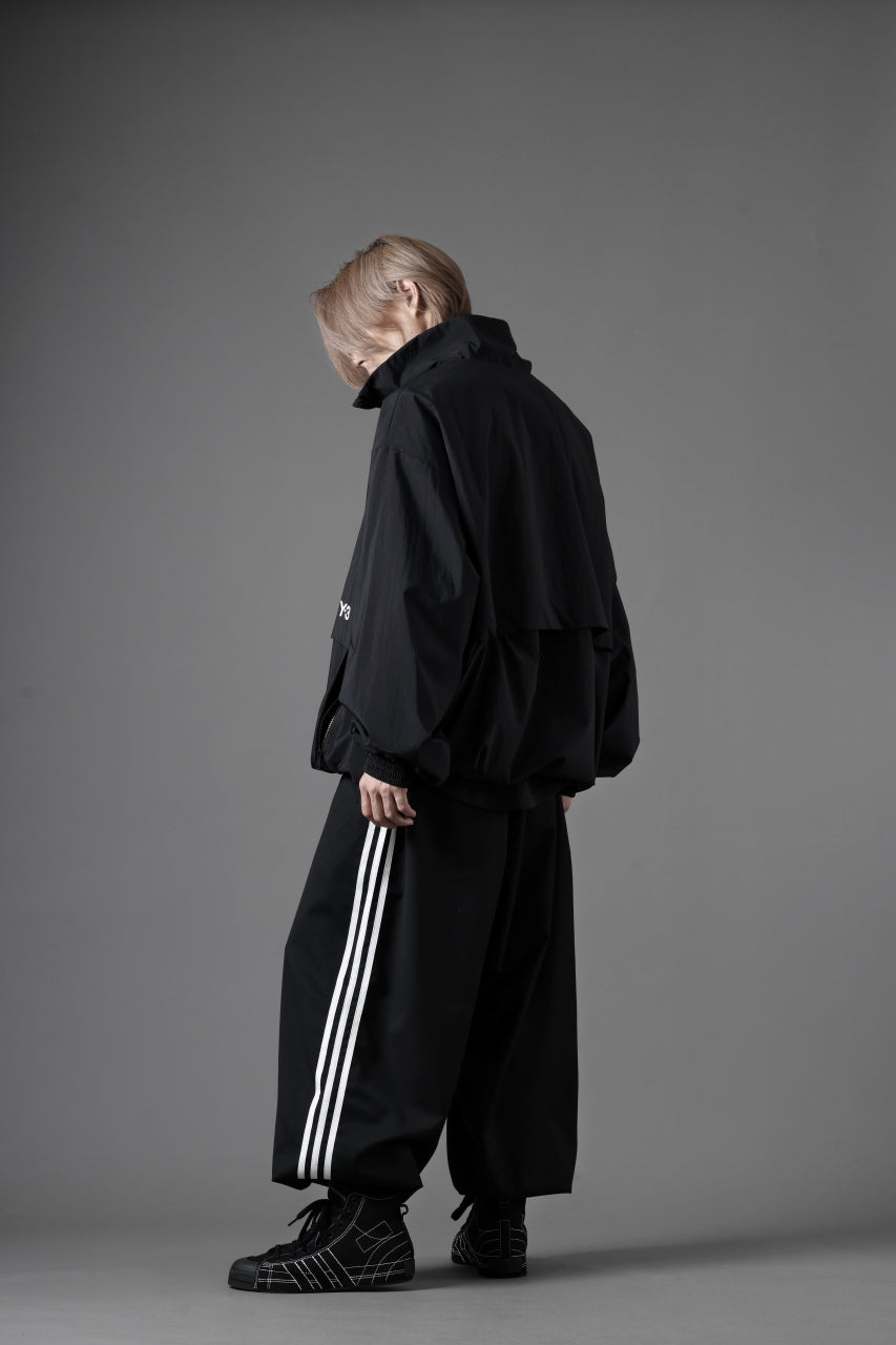 Y-3 Yohji Yamamoto THREE STRIPES NYLON HALF ZIP BLOUSON (BLACK)