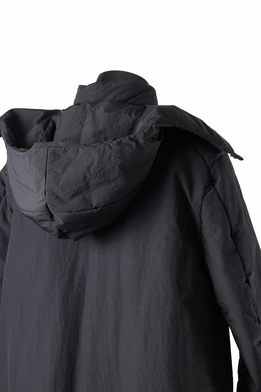 m.a+ padded wide coat wt. detachable hood / C312IH/PAC/IMB (BLACK)