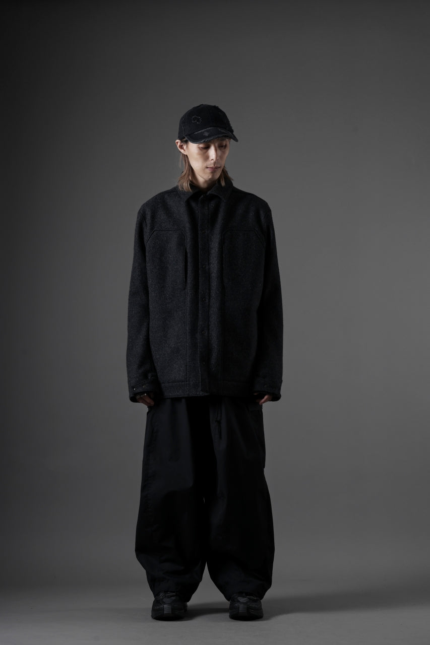 画像をギャラリービューアに読み込む, OPPOSE DUALITY 6 POCKET PANEL WORK JACKET / MELTON WOOL (BLACK)