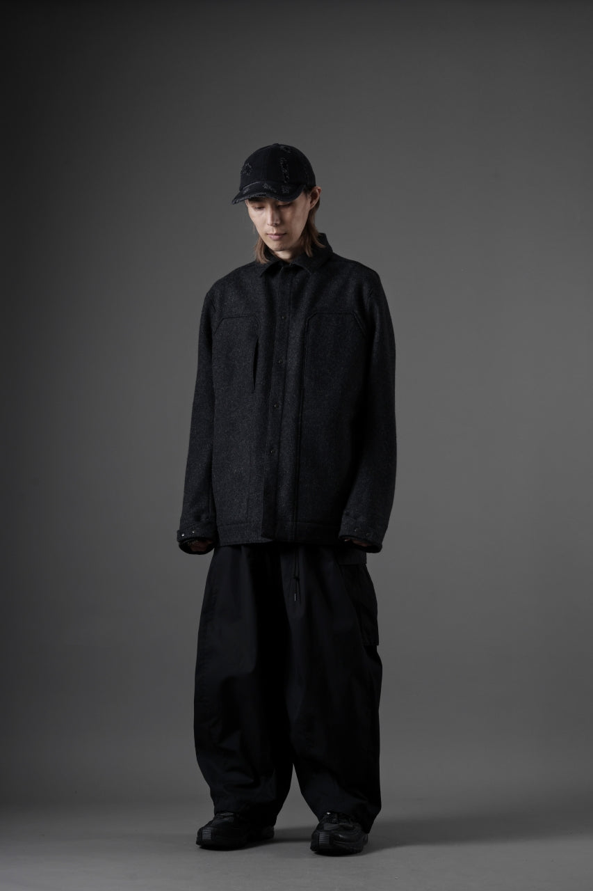 OPPOSE DUALITY 6 POCKET PANEL WORK JACKET / MELTON WOOL (BLACK)