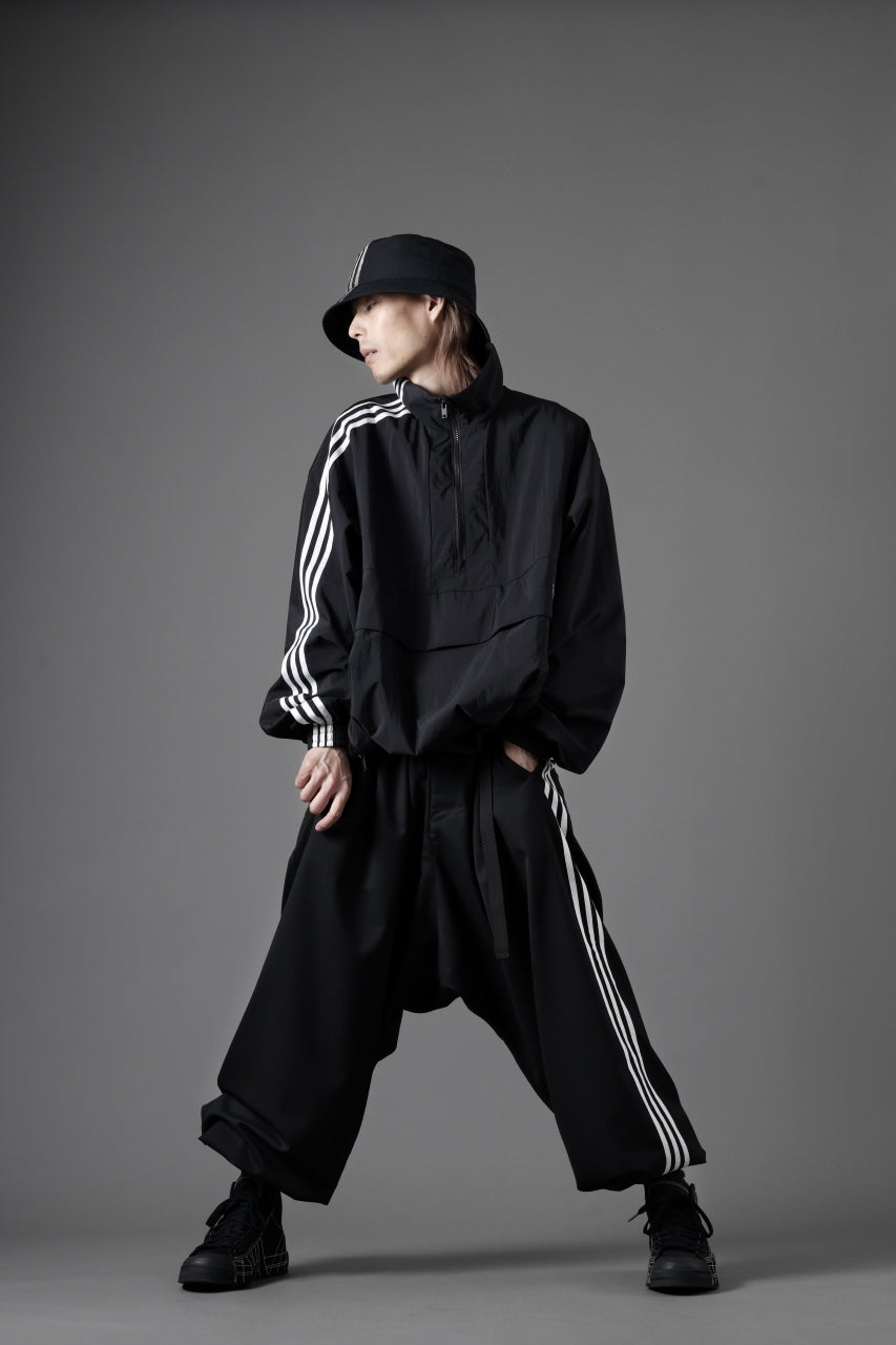 Y-3 Yohji Yamamoto THREE STRIPES NYLON HALF ZIP BLOUSON (BLACK)