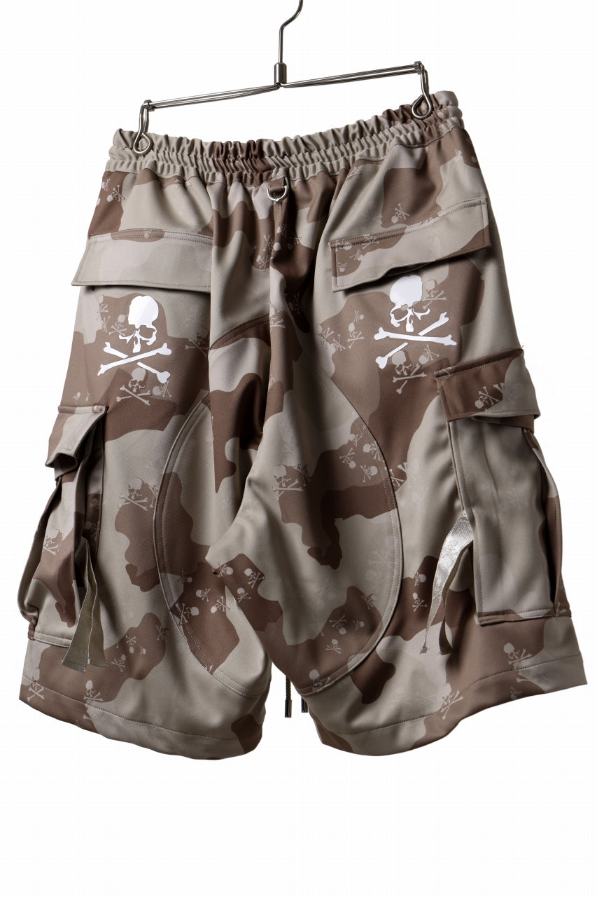 MASTERMIND WORLD JERSEY CAMO CARGO SHORTS (DESERT)