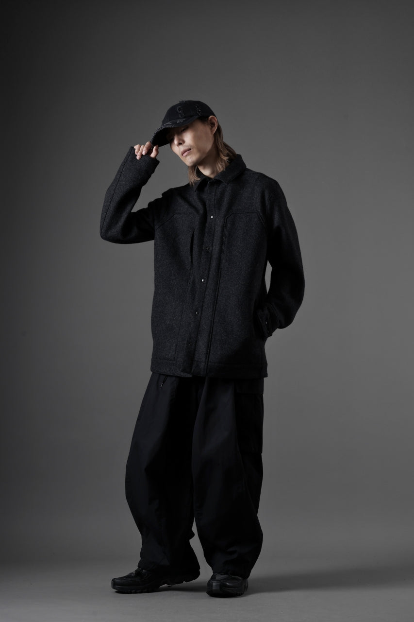 OPPOSE DUALITY 6 POCKET PANEL WORK JACKET / MELTON WOOL (BLACK)