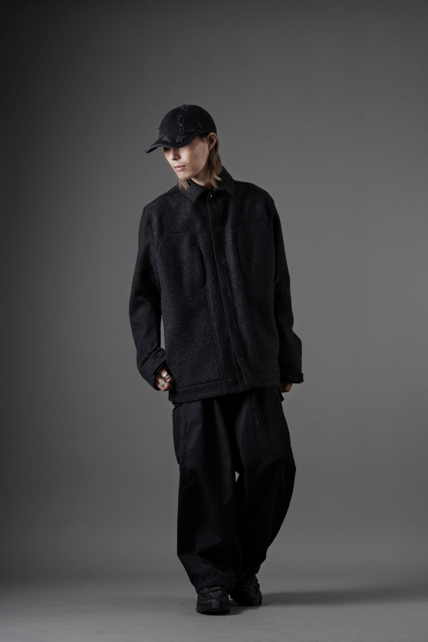 画像をギャラリービューアに読み込む, OPPOSE DUALITY 6 POCKET PANEL WORK JACKET / MELTON WOOL (BLACK)