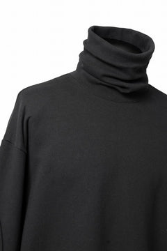 Load image into Gallery viewer, D-VEC HIGH NECK L/S SWEAT SHIRT / BRUSHED BACK TERRY (NIGHT SEA BLACK)