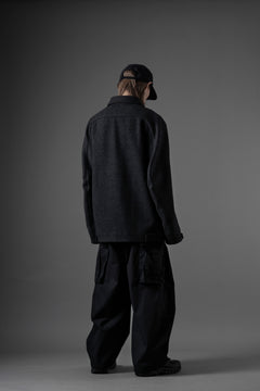 画像をギャラリービューアに読み込む, OPPOSE DUALITY 6 POCKET PANEL WORK JACKET / MELTON WOOL (BLACK)