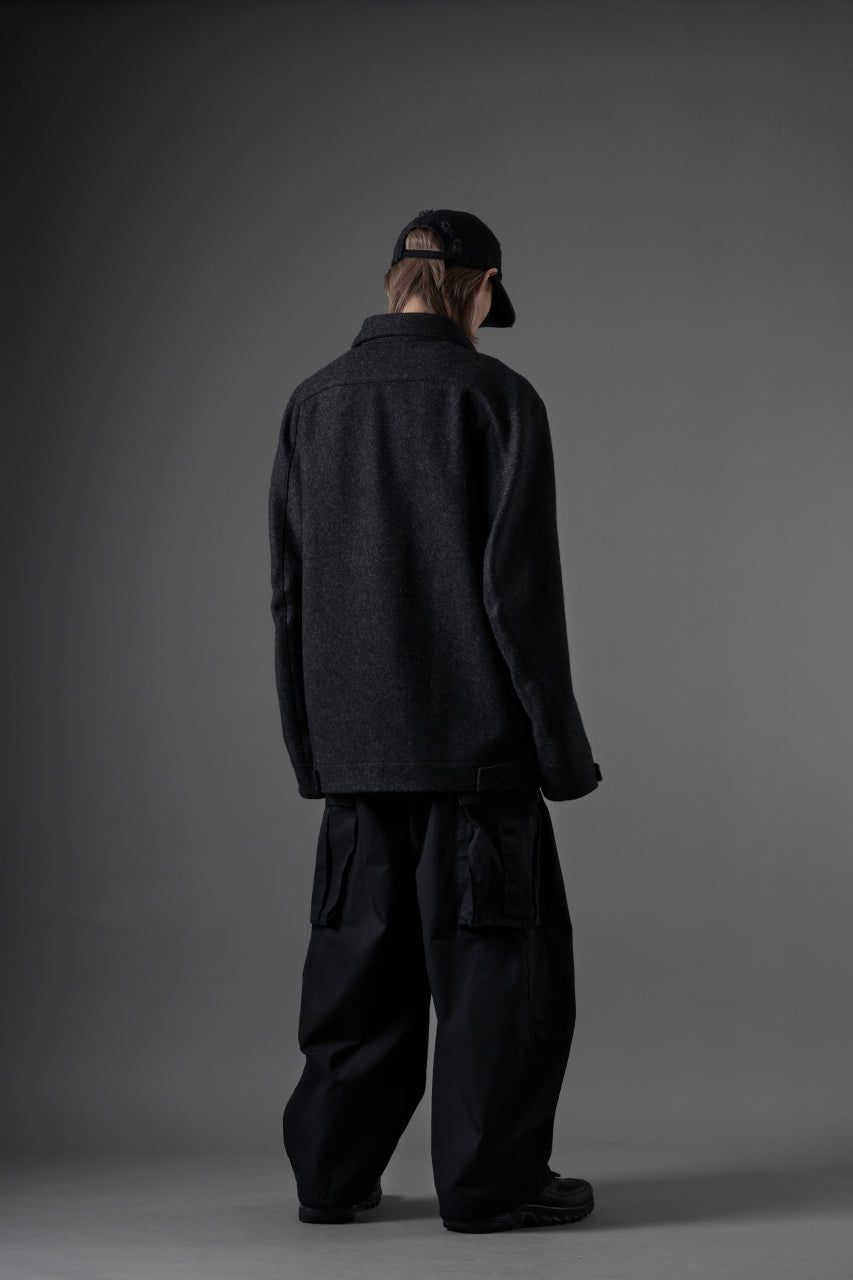 画像をギャラリービューアに読み込む, OPPOSE DUALITY 6 POCKET PANEL WORK JACKET / MELTON WOOL (BLACK)