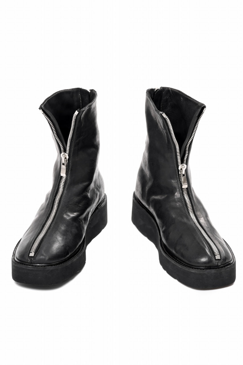Load image into Gallery viewer, incarnation FRONT &amp; BACK ZIP BOOTS with HIGH CREPE SOLES / HORSE LEATHER (91N)