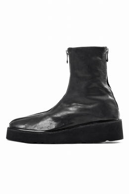 incarnation FRONT & BACK ZIP BOOTS with HIGH CREPE SOLES / HORSE LEATHER (91N)