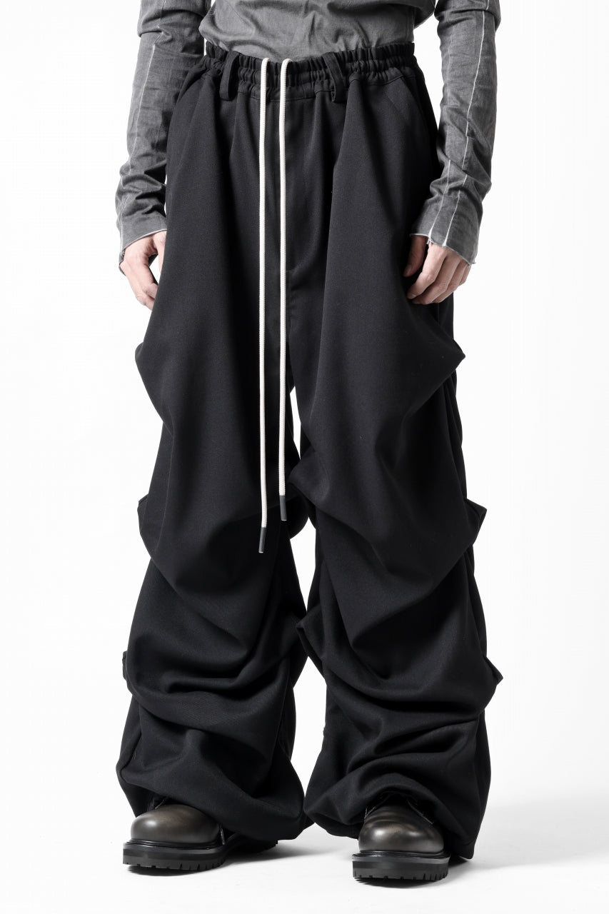 A.F ARTEFACT EXTREME WIDE BAGGY PANTS / SERGE TWILL (BLACK)