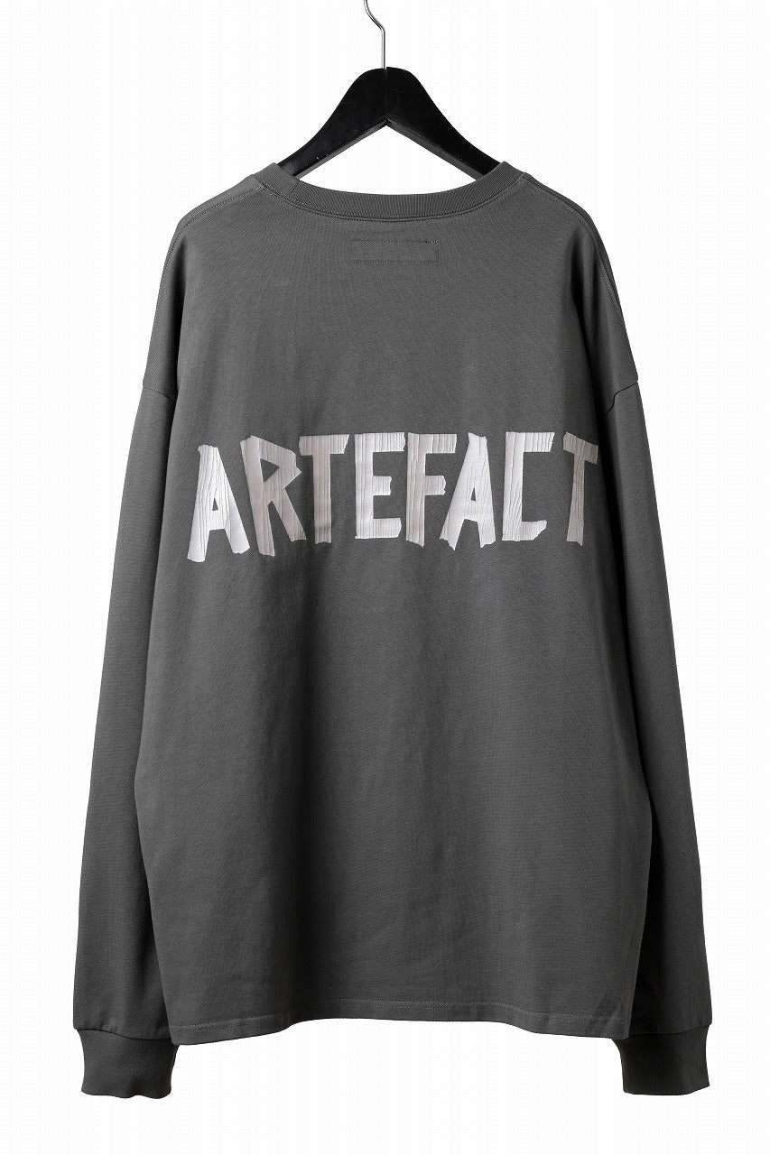 A.F ARTEFACT HEAVY WEIGHT C/JERSEY LS TOPS / PRINT TYPE-A (GREY)