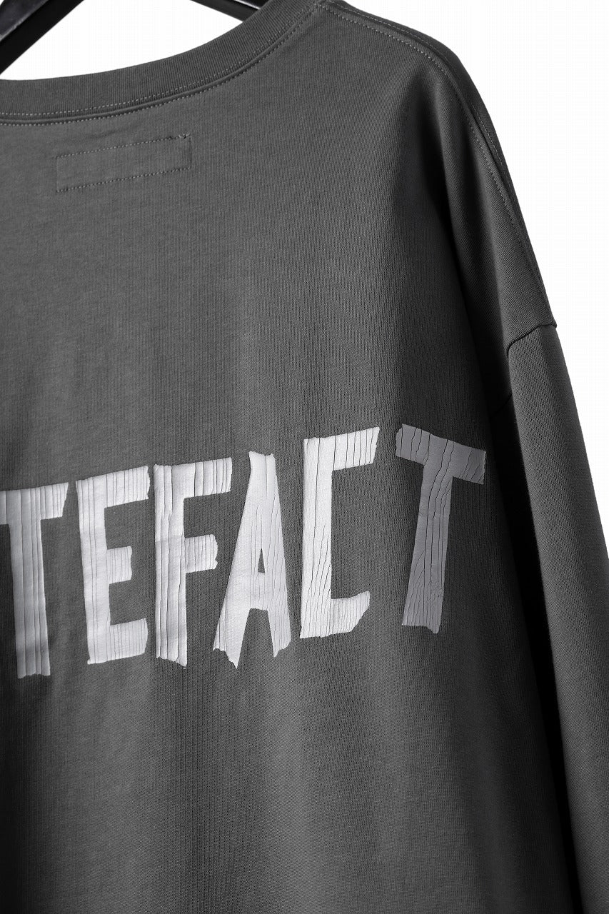 A.F ARTEFACT HEAVY WEIGHT C/JERSEY LS TOPS / PRINT TYPE-A (GREY)