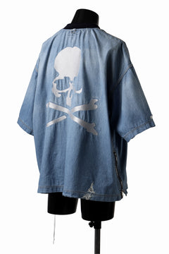 画像をギャラリービューアに読み込む, mastermind JAPAN DISTRESSED SS PULLOVER DENIM SHIRT (INDIGO)