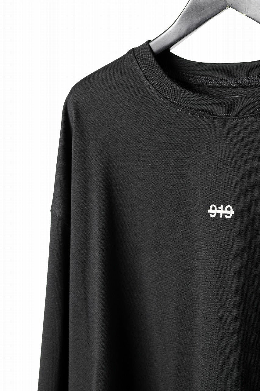 A.F ARTEFACT HEAVY WEIGHT C/JERSEY LS TOPS / PRINT TYPE-A (BLACK)