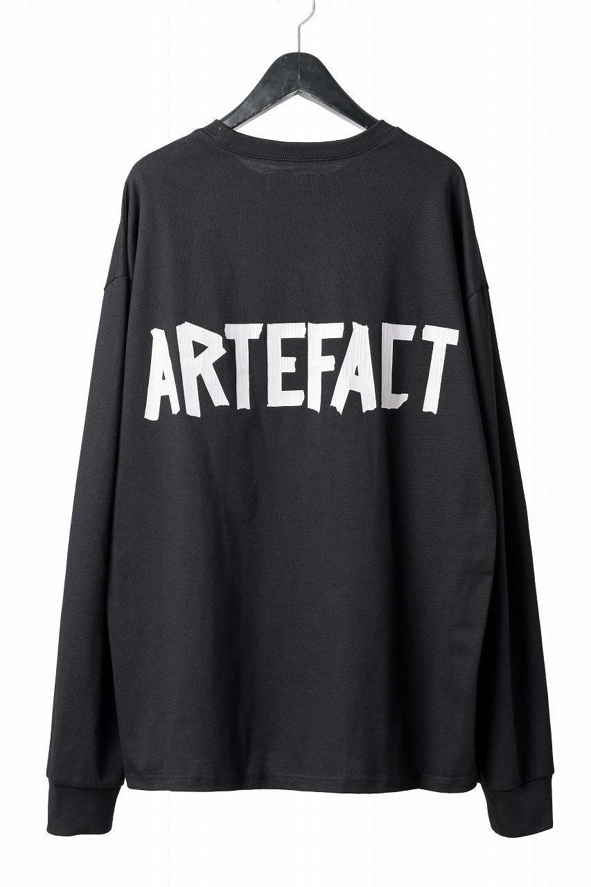 A.F ARTEFACT HEAVY WEIGHT C/JERSEY LS TOPS / PRINT TYPE-A (BLACK)