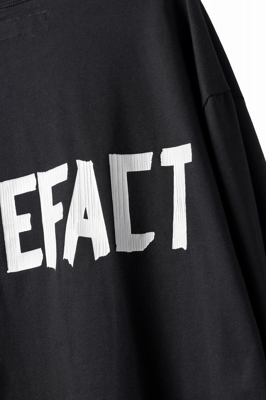 A.F ARTEFACT HEAVY WEIGHT C/JERSEY LS TOPS / PRINT TYPE-A (BLACK)