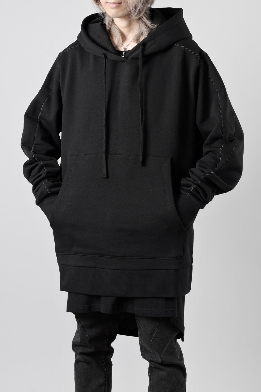 thom/krom SWEAT HOODIE PARKA / ORGANIC FRENCH TERRY (BLACK)