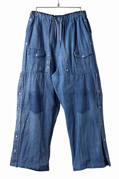 Load image into Gallery viewer, CHANGES LOOSEY REMAKE PANTS  / MADE BY VTG Wrangler SHIRT (INDIGO #A)